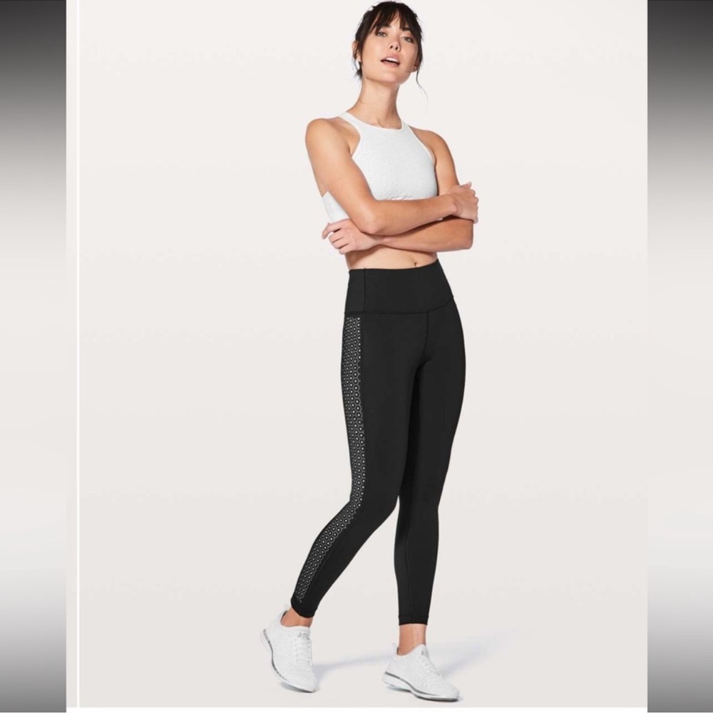 Lululemon Colour Me Quick 7/8 Tight Black 25" Inseam- Size 8